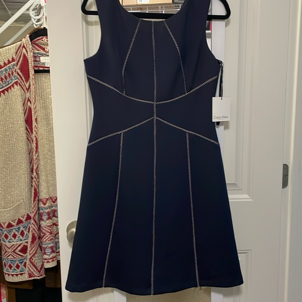 Calvin Klein Dark Navy Dress, Size 10